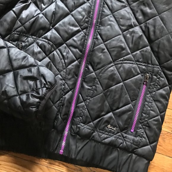 cozy black puffer with sherpa lining (s/m) - Picture 6 of 8
